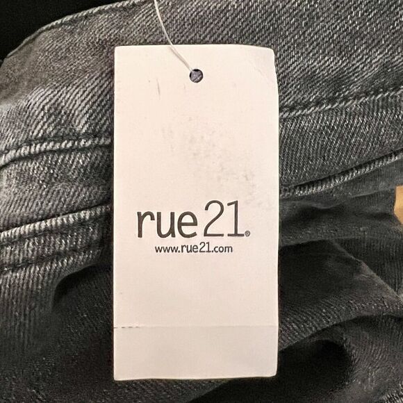 Rue 21 Jeans Size 14 Womens Mom Jean High Rise Dark Wash Black Denim NWT - Picture 7 of 10